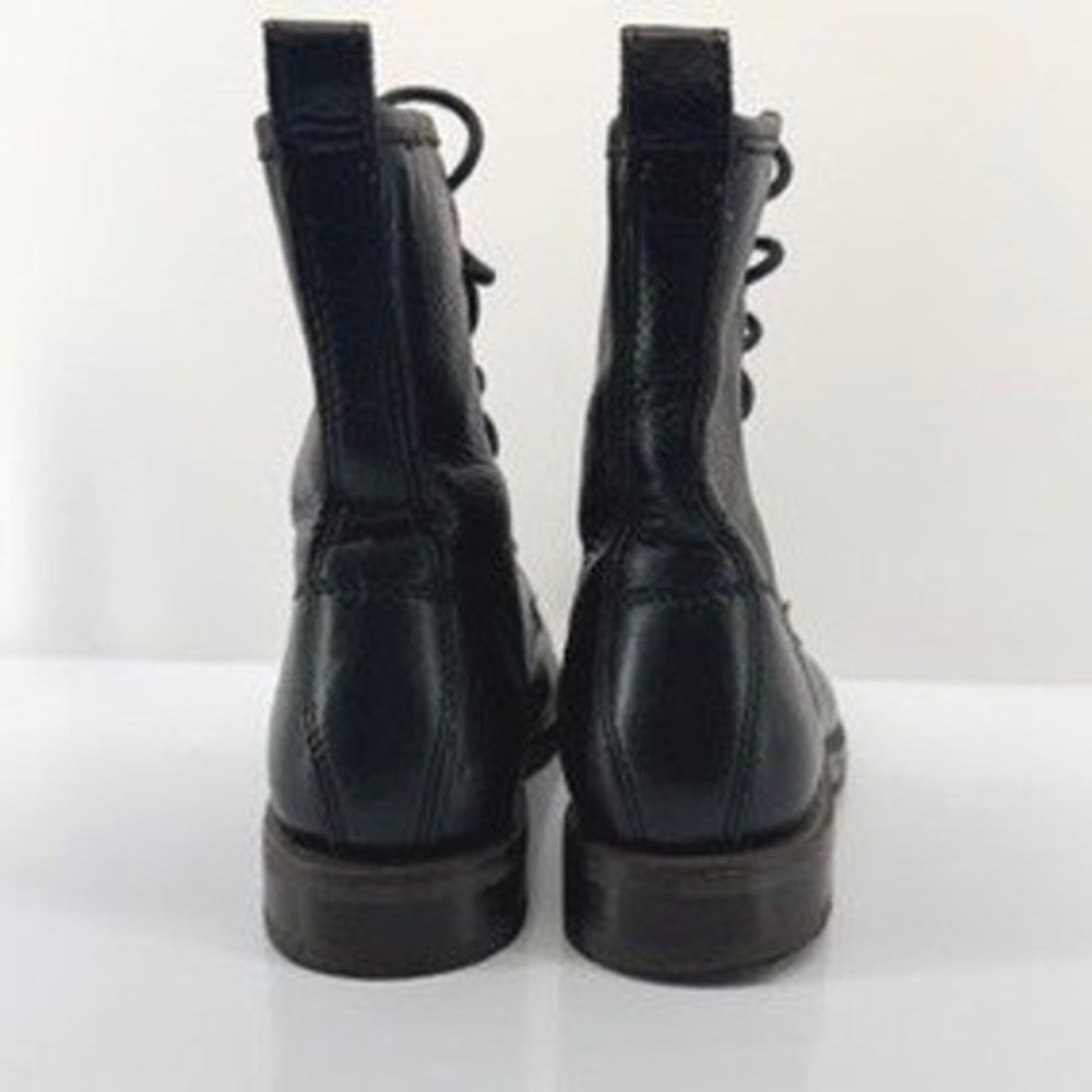 FRYE Black Leather Veronica Combat Lace Up Boots 76276 Womens Size 7B - Picture 5 of 8